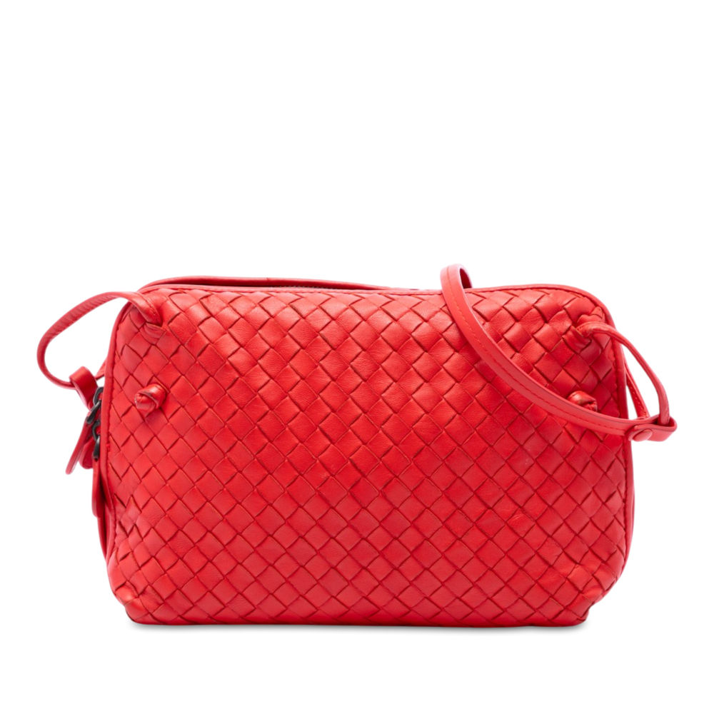 Pre-Loved Bottega Veneta Nappa Intrecciato Nodini Crossbody